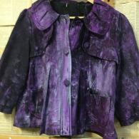 20228 Dixie Hand Painted Purple Coat $85